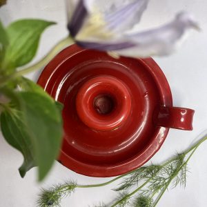 Early 20th Century Red Enamel Chamberstick