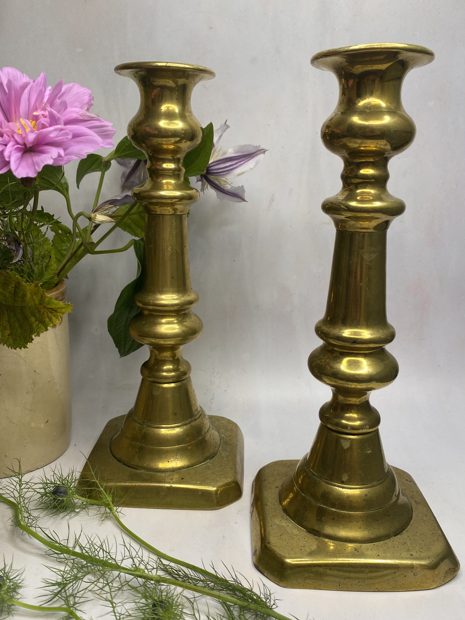 Vintage Faux Brass Candlesticks - Timeless Elegance with a Modern Twist -  Ashwell & Co.