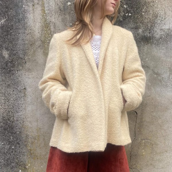Cream fortsmann swing coat