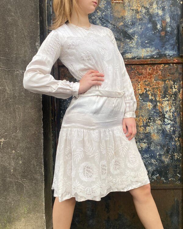 Satin and Lace Dress