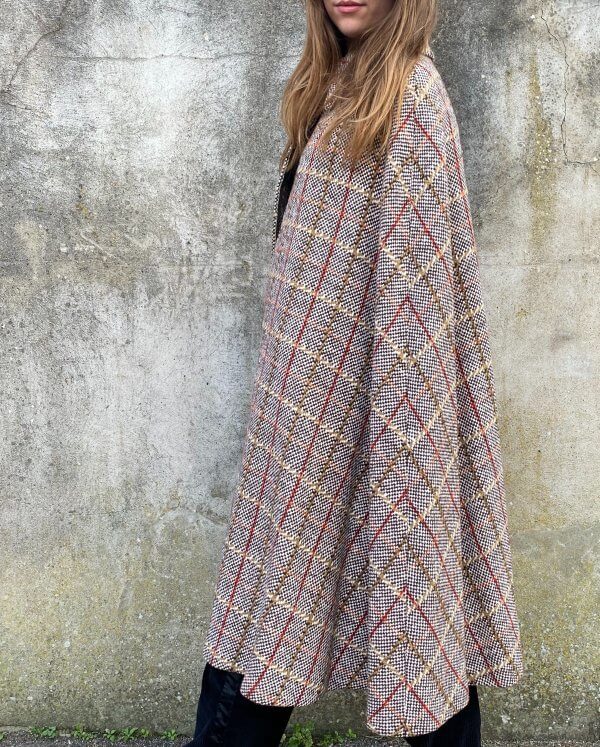 Chic 1960s Alexon Tweed Cape - Image 2