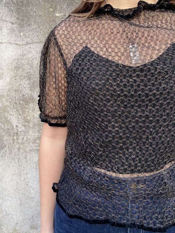 Radiant Antique Black and Gold Top - Image 2