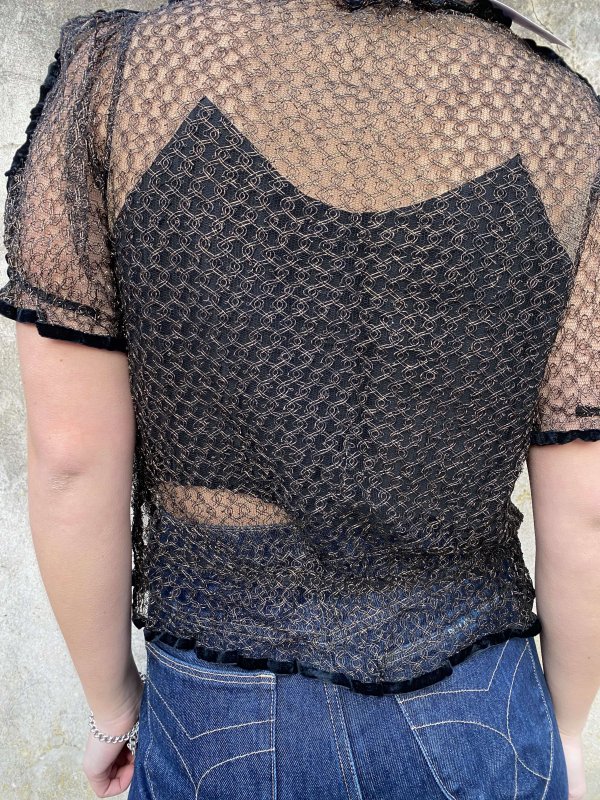 Radiant Antique Black and Gold Top - Image 3