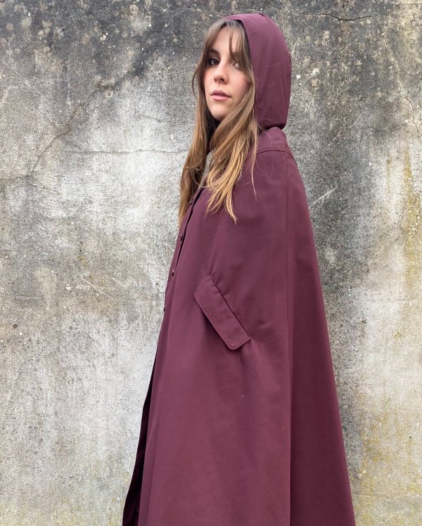 Vibrant Burgundy Margit Bradt Cape - Image 5