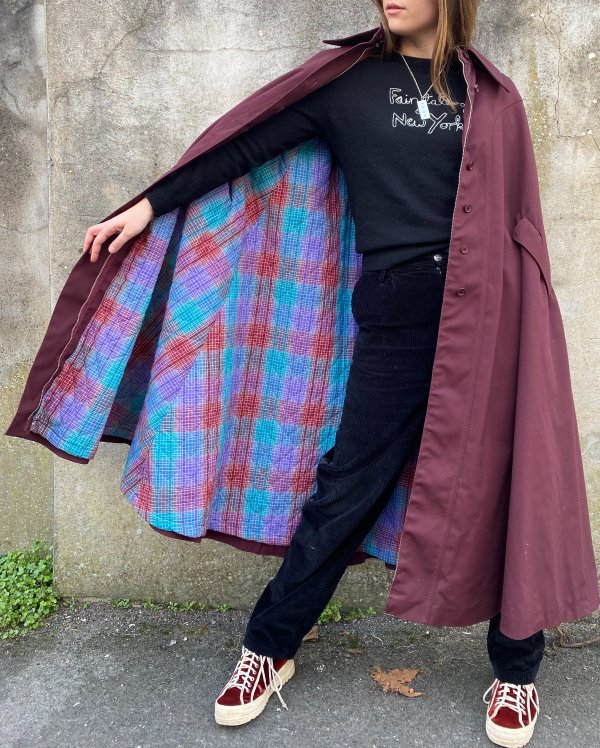 Vibrant Burgundy Margit Bradt Cape - Image 2