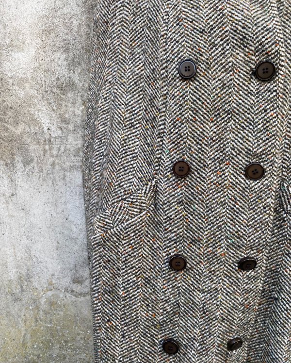 Polished 1960/70s Tweed Double-Breasted Cape - Image 3