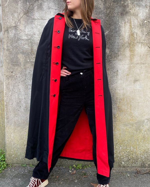 Navy and Red Cape