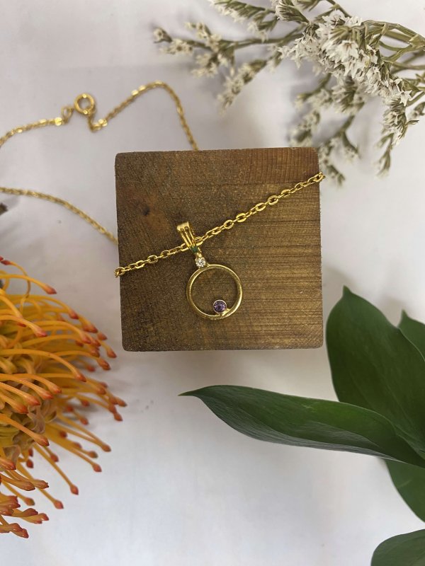 DIAMANTÉ CIRCLE NECKLACE