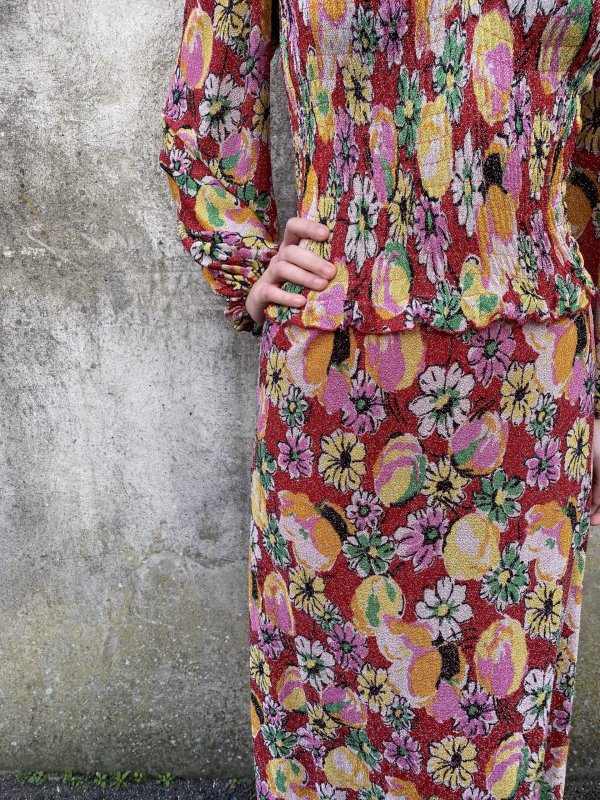 Glistening 1970s Floral Maxi Dress - Image 5